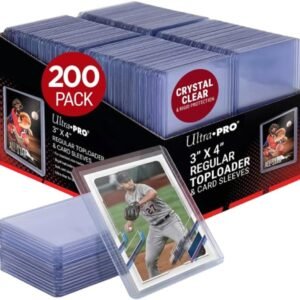 Ultra Pro Toploaders & Card Sleeves Bundle – 3" x 4" Clear Regular, 200 Pack