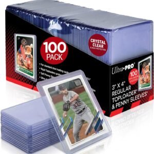 Ultra Pro Toploaders & Card Sleeves Bundle – 3" x 4" Clear Regular, 100 Pack