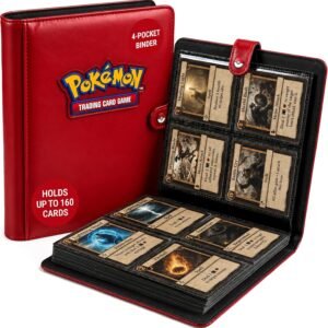 Ultra Pro Premium 4-Pocket Pokemon Binder – 20 Side-Loading Pages, Holds 160 Cards